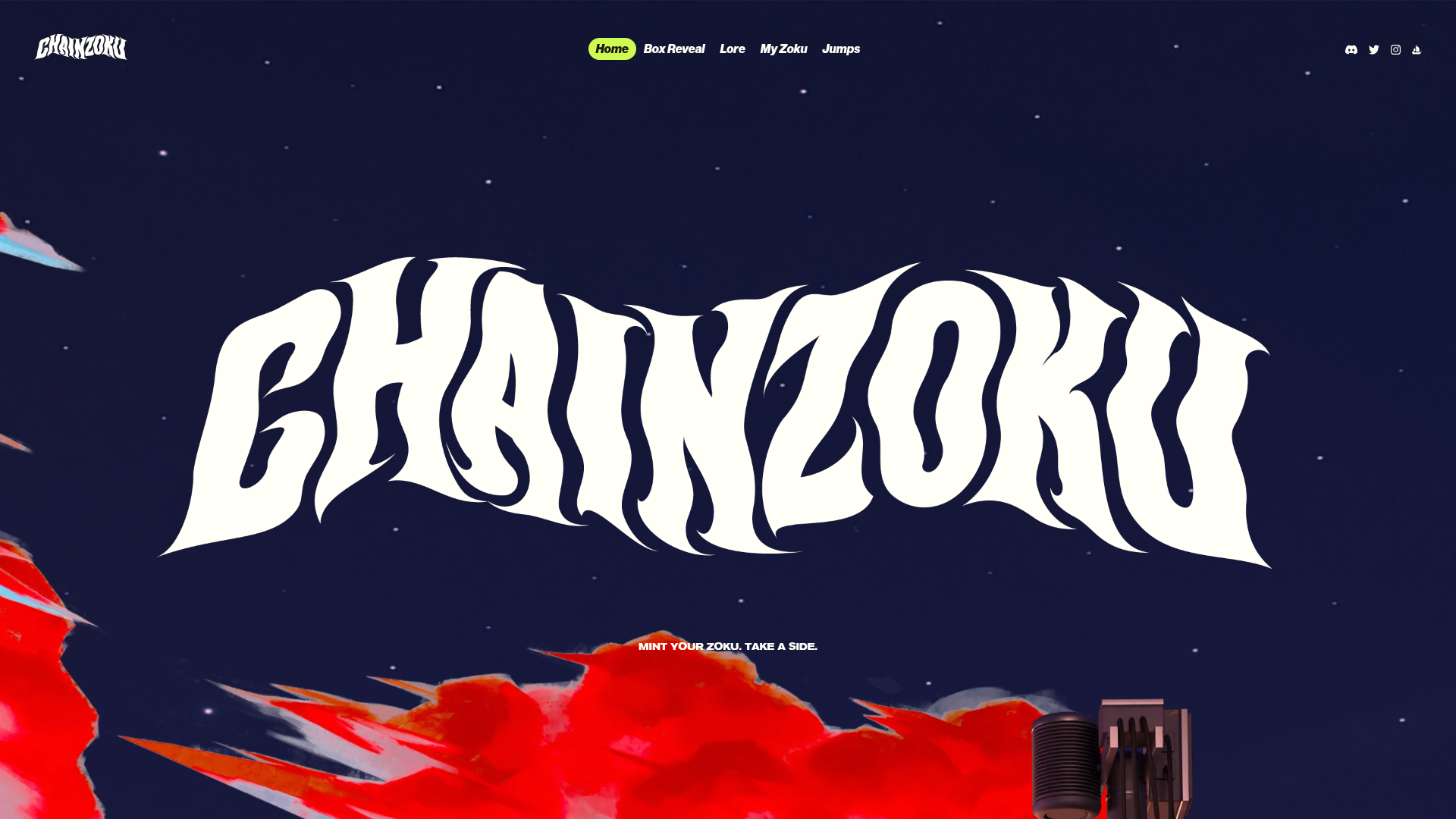 Chainzoku Gaming and NFT Landing Page