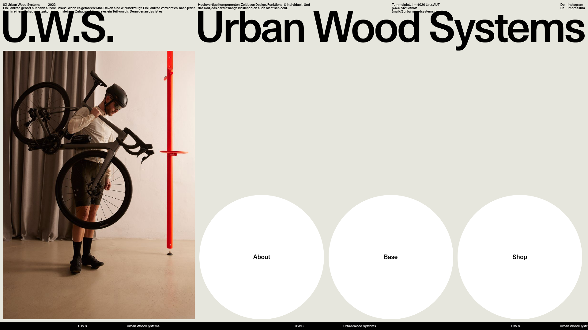 Urban Wood Systems Minimal Landing Page
