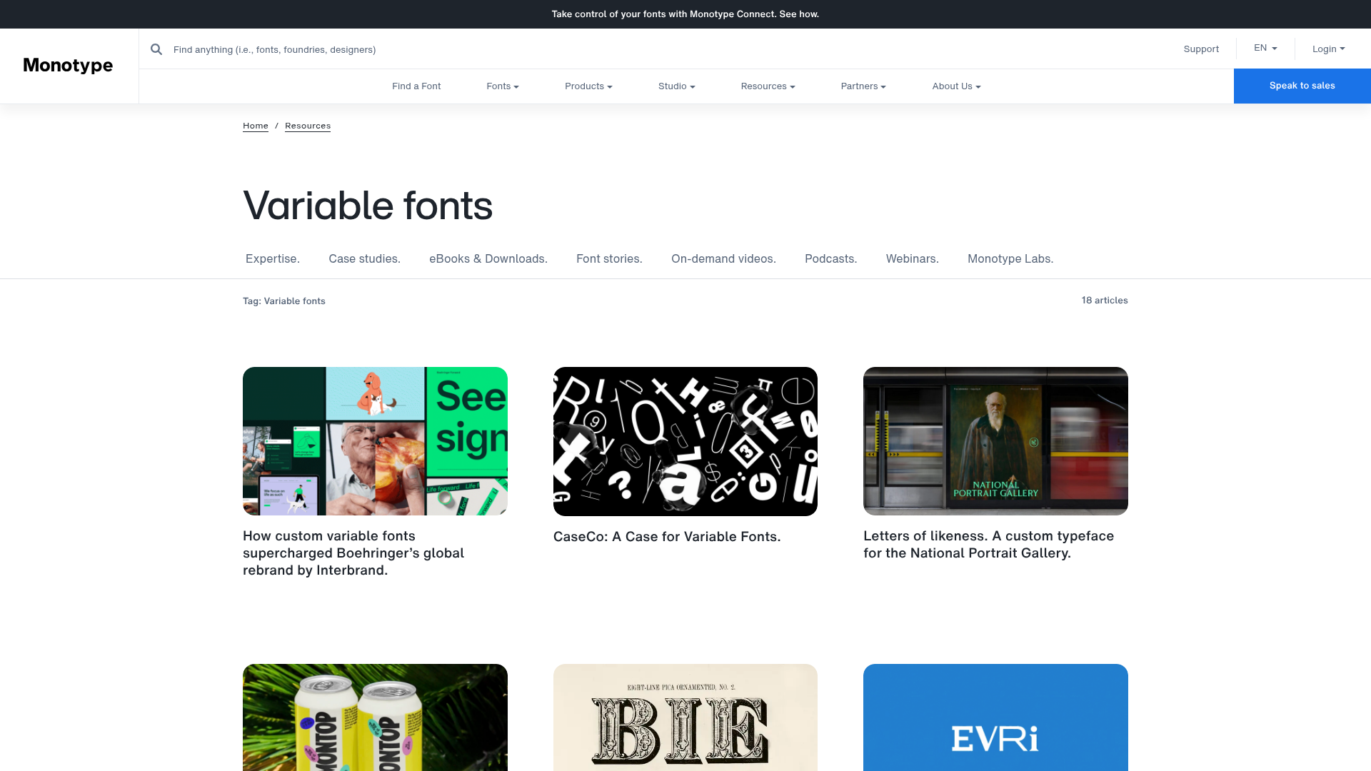 Monotype Variable Fonts Resource Gallery