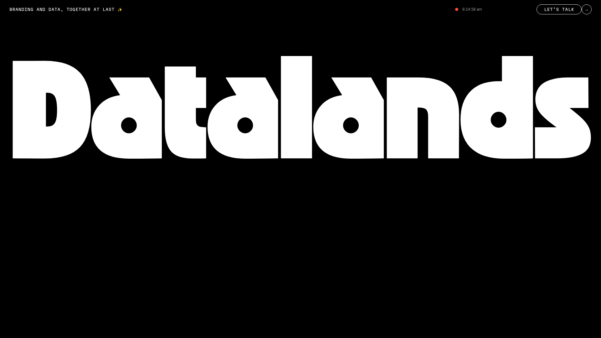 Datalands Branding Agency Landing Page